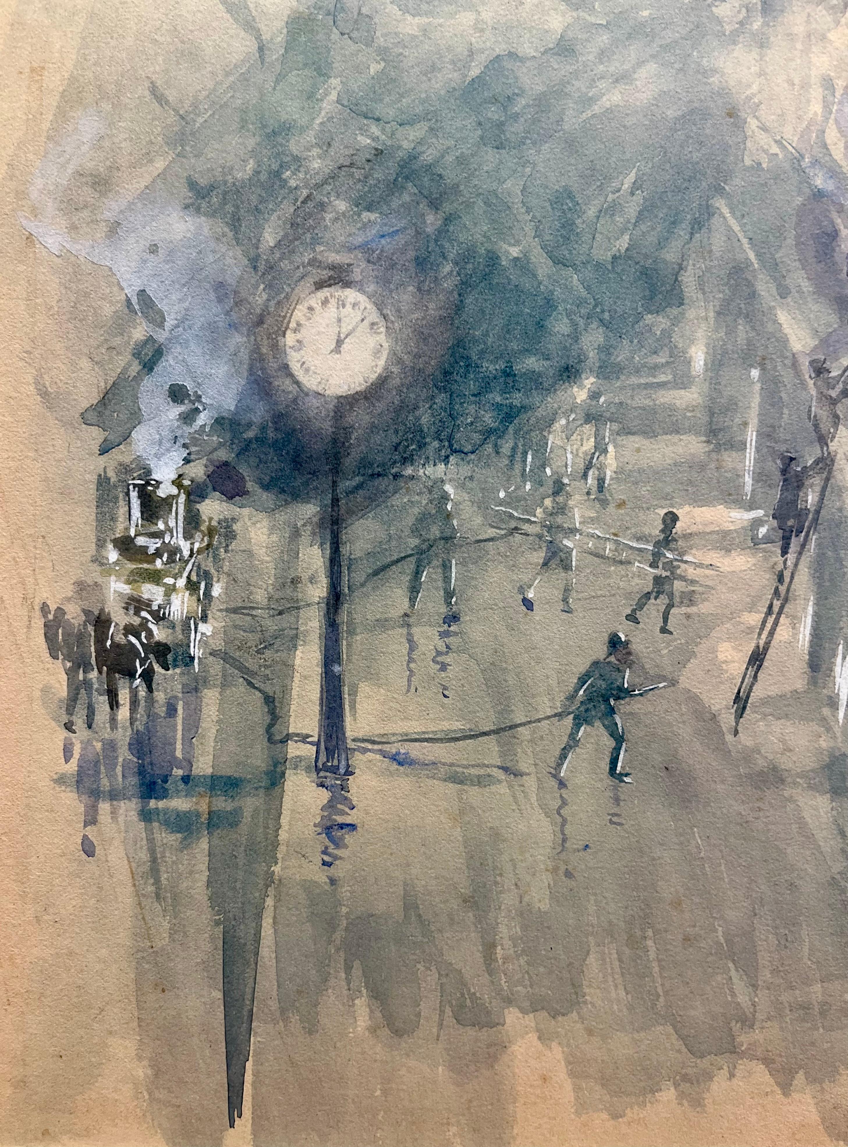 Brandbekämpfung (Braun), Figurative Art, von William T. Smedley