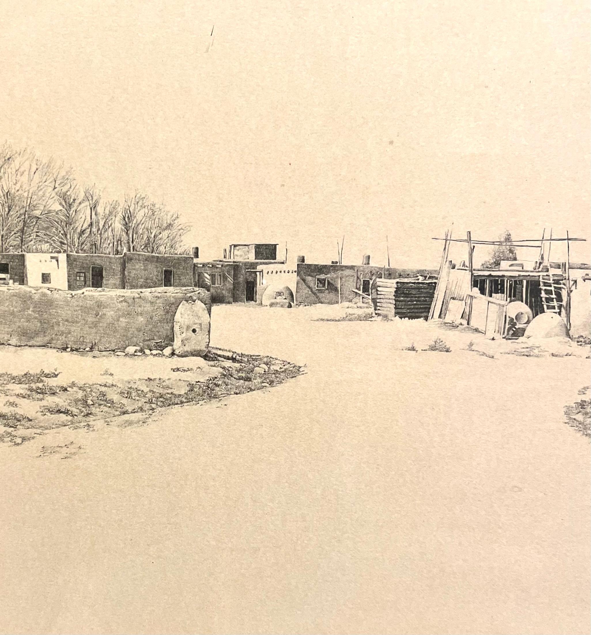 Croquis de Taos, Nouveau Mexique intitulé 