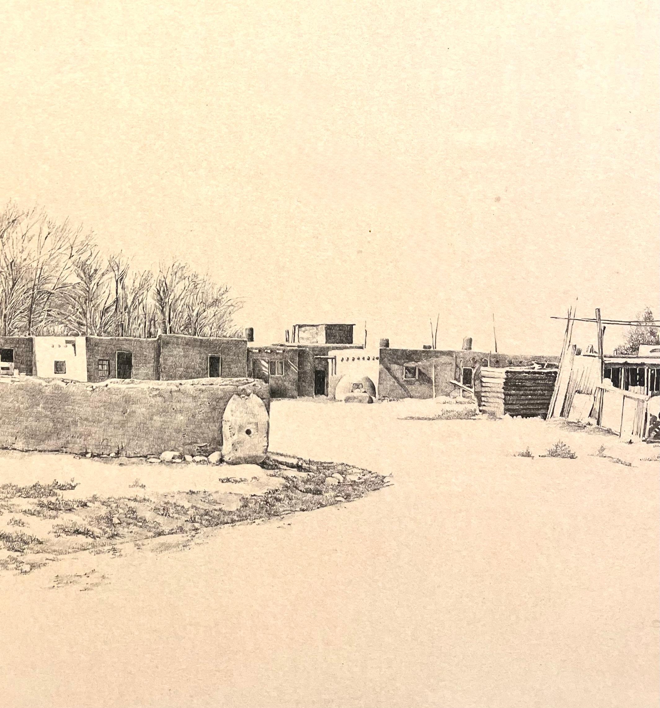 Croquis de Taos, Nouveau Mexique intitulé 