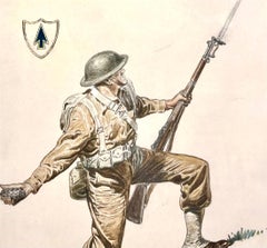 Original Army Military Poster and Magazine Illustration of 26th US Infantry