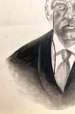 Portrait of President Theodore Roosevelt, Graphite on Paper