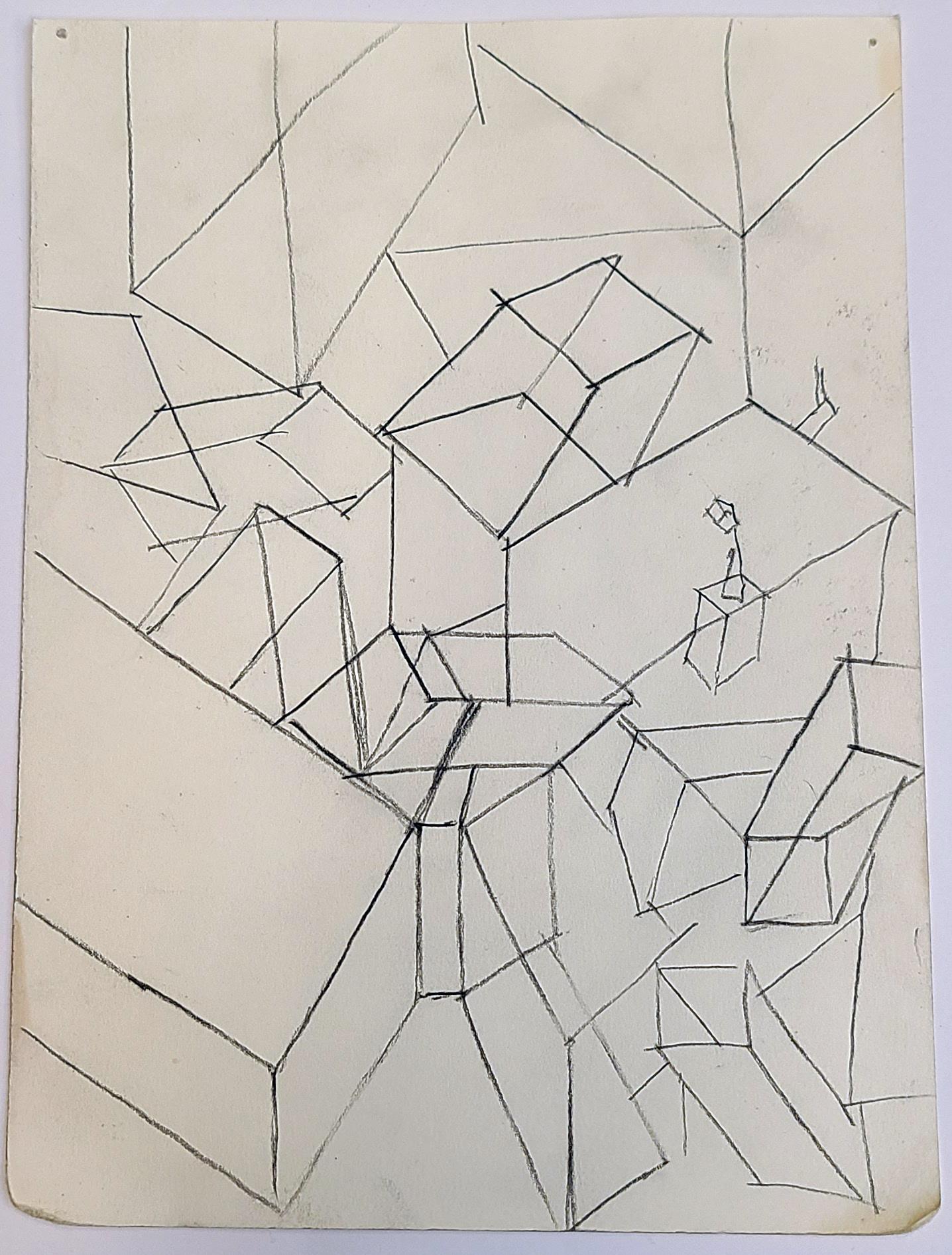 Tom Irizarry Studio Abstract Drawing – Gefangen