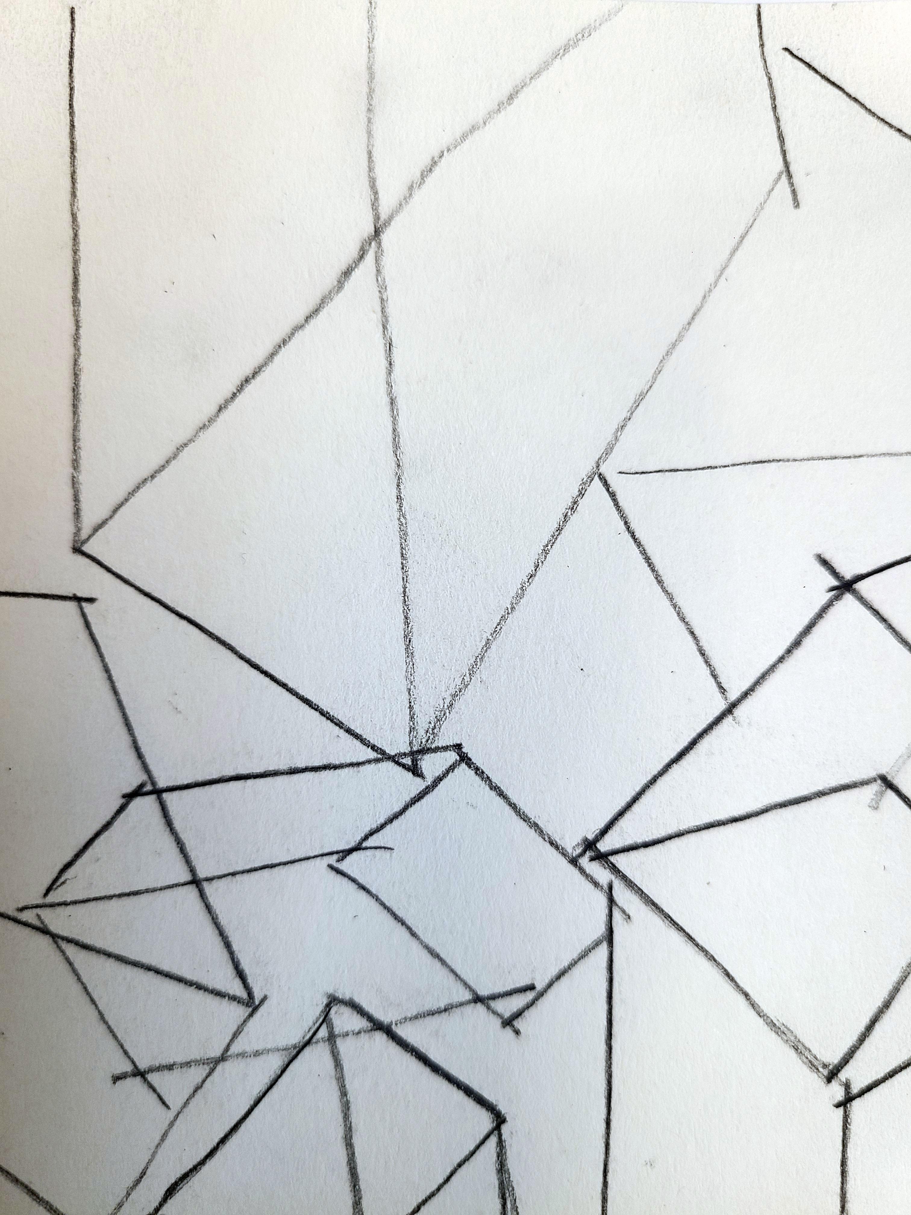 Gefangen (Grau), Abstract Drawing, von Tom Irizarry Studio