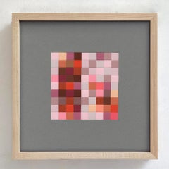#044, Abstraktes, buntes und dynamisches Raster, Joseph Albers Farbhilfe Papier Collage