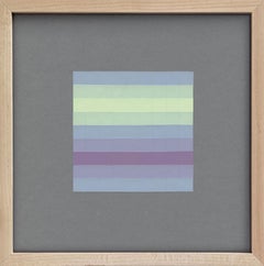 #25, Grille abstraite, colorée et dynamique, Collage de papier Color Aid de Joseph Albers