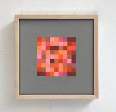 #007, Abstract, Colorful, & Dynamic Grid, Joseph Albers Color Aid Paper Collage