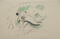 A ca. 1954, drawing of a Notre Dame Football Game by Artist Francis Chapin