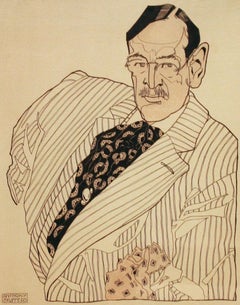 A Ca. 1915 Porträt eines Gentleman des Künstlers Anthony Stuffers