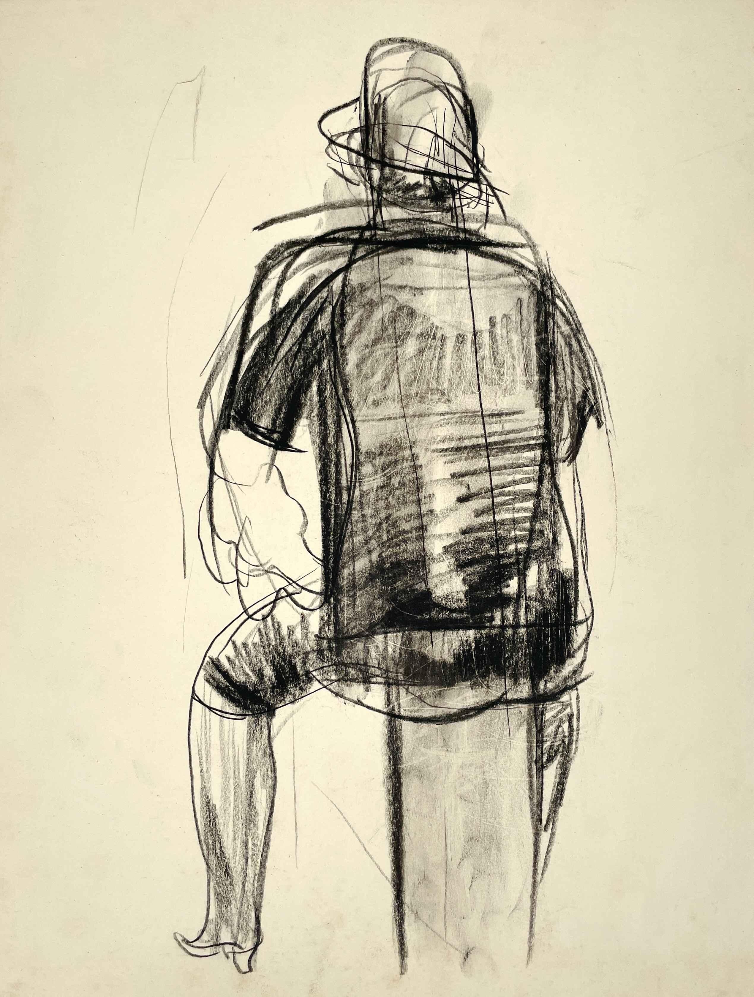 Dibujo a carboncillo sobre papel de una mujer sentada en una cafetería, realizado en los años 30 por el artista Francis Chapin.  Tamaño de la obra:  10 3/4" x 14".  Archivada en paspartú de 20" x 16".  Procedencia:  Propiedad del artista.

Francis