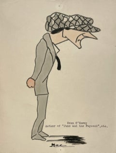 Caricatura degli anni '20 dell'autore Sean O'Casey realizzata dall'artista irlandese Isa M. I. Macnie