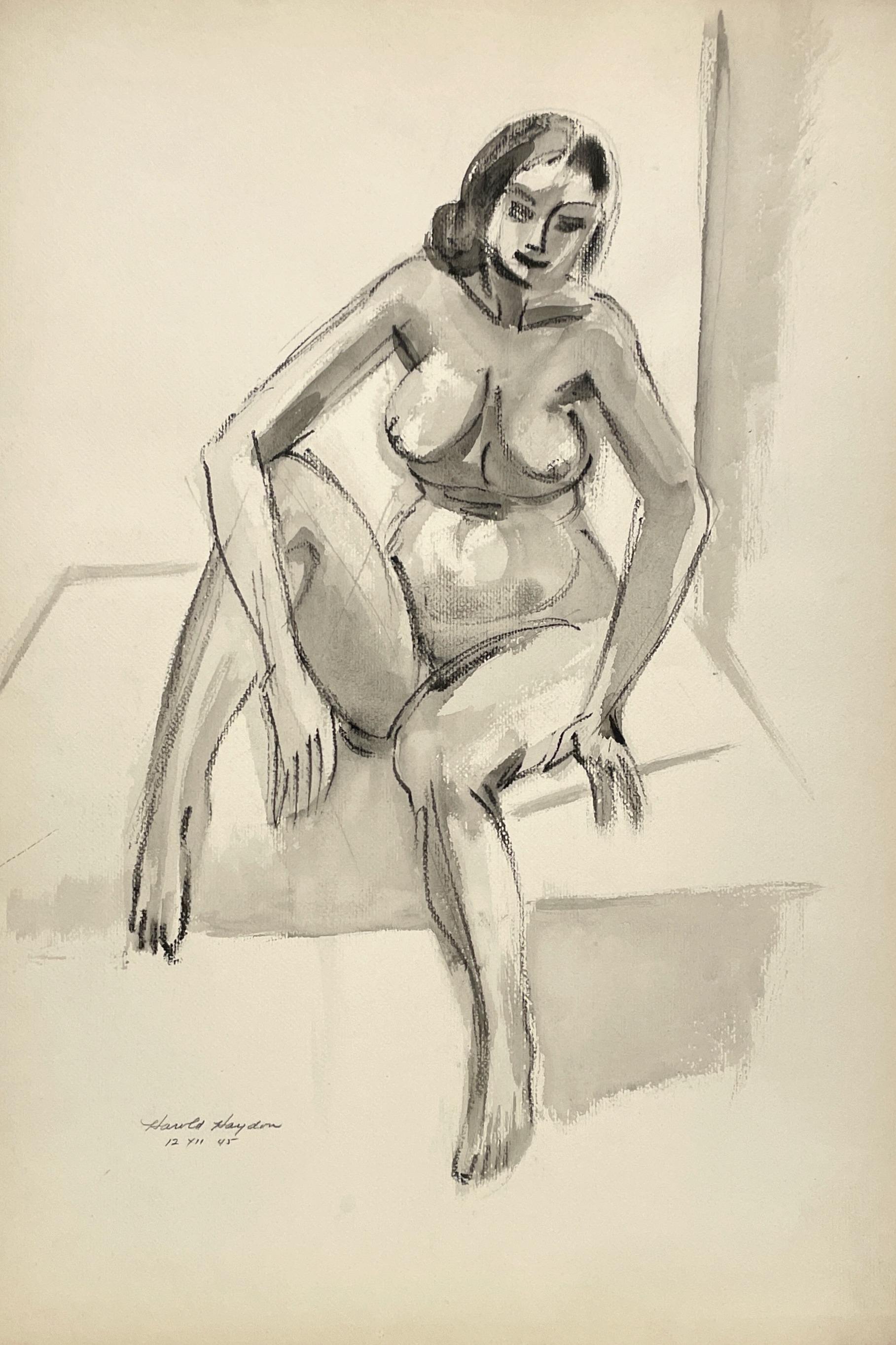 Un favoloso Studio A di nudo femminile di metà secolo del 1945 di Harold Haydon