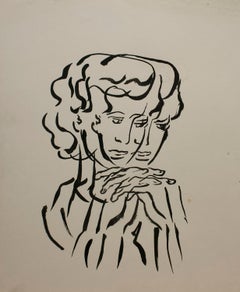 A Fine 1950s, Surrealist Depiction of a Portrait Study