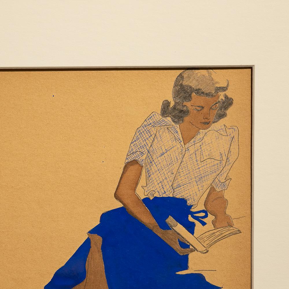 Ohne Titel (Frauenlesung) (Art déco), Art, von Unknown