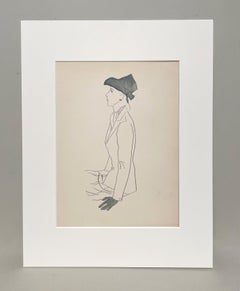 A Striking, Vintage Early 1940s Fashion Study of Women’s Hat & Gloves