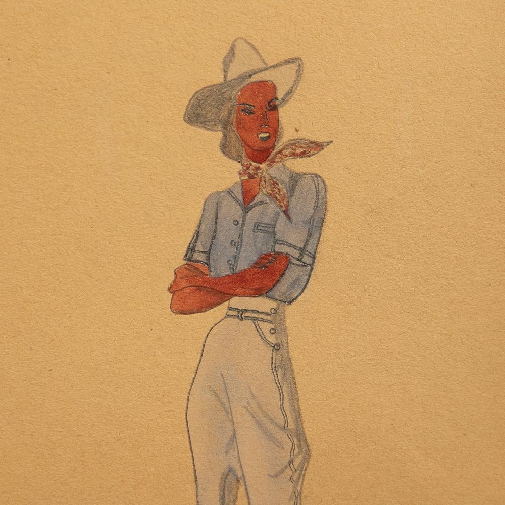 Design für Westernkleidung für Frauen, Hattie Carnegie (Art déco), Art, von Unknown