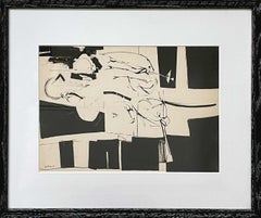 1959 Black & White Mid-Century, Surrealist Abstraction by Artist Desmond Mclean