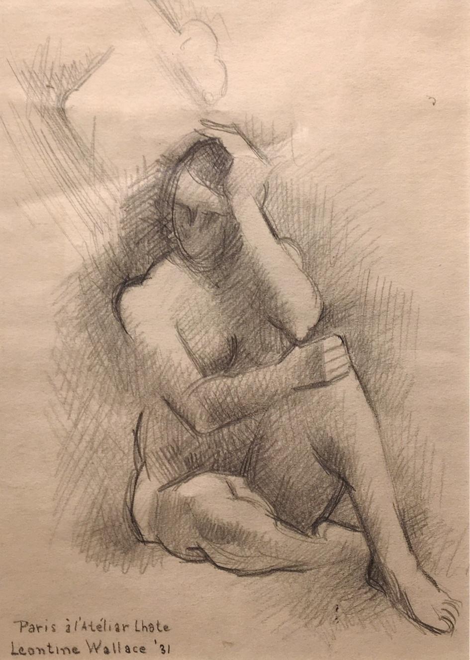 Untitled (Seated Nude) - Art by Leontine E. Wallace