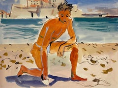 Vintage Untitled (Kneeling Male Bather)