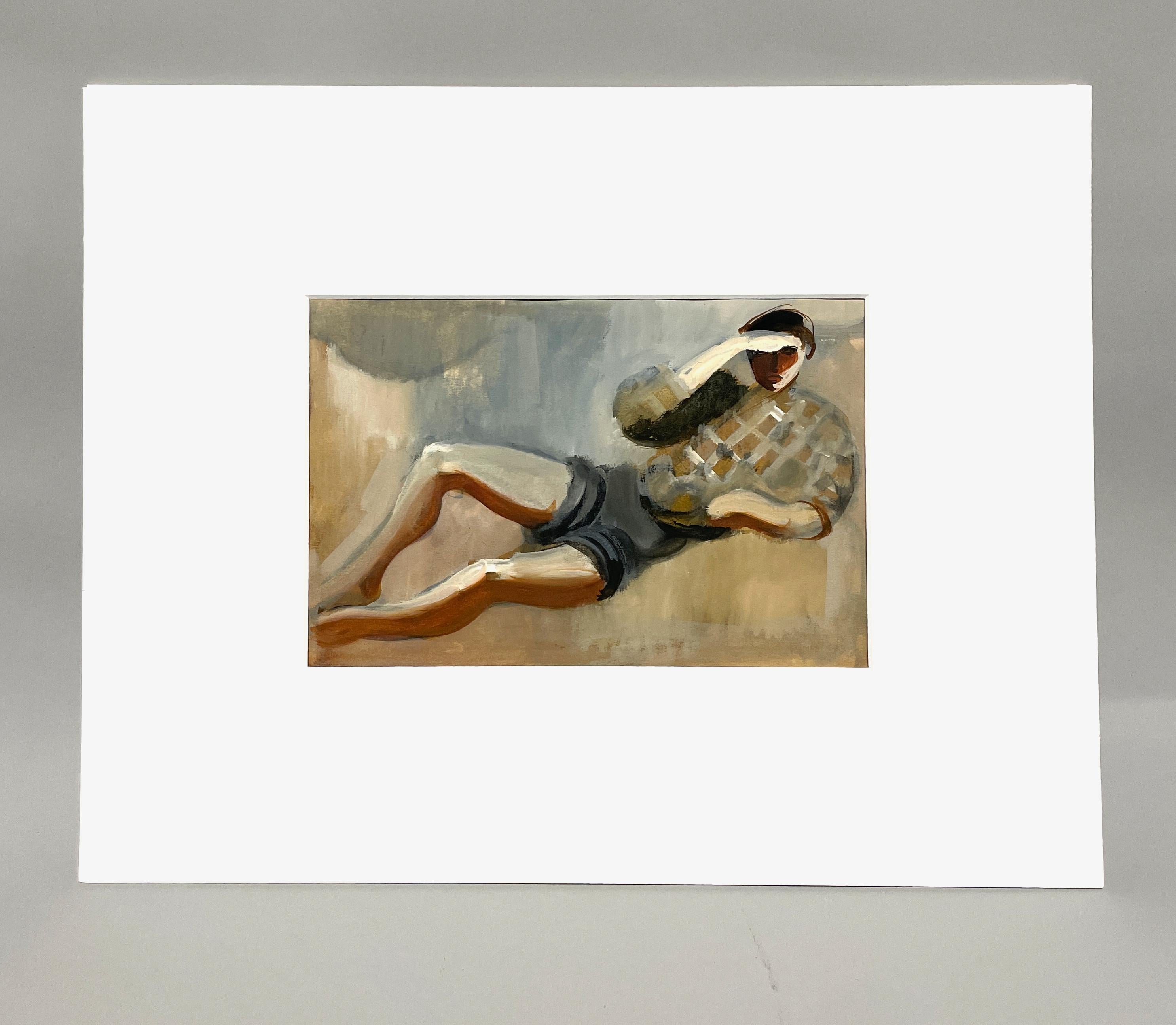 Senza titolo (Figura reclinata) - Art di Andre Delfau