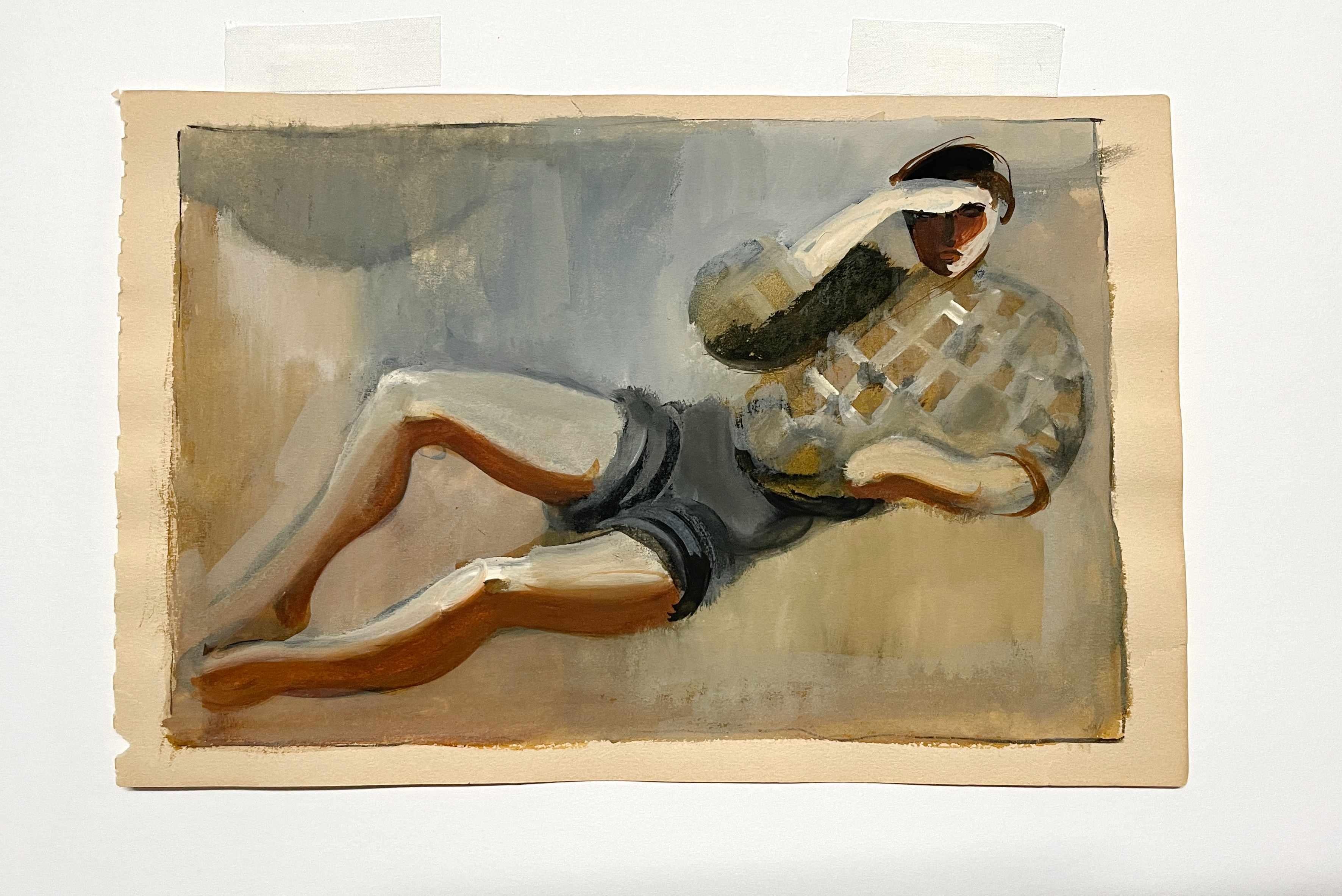 Senza titolo (Figura reclinata) - Art Moderno di Andre Delfau