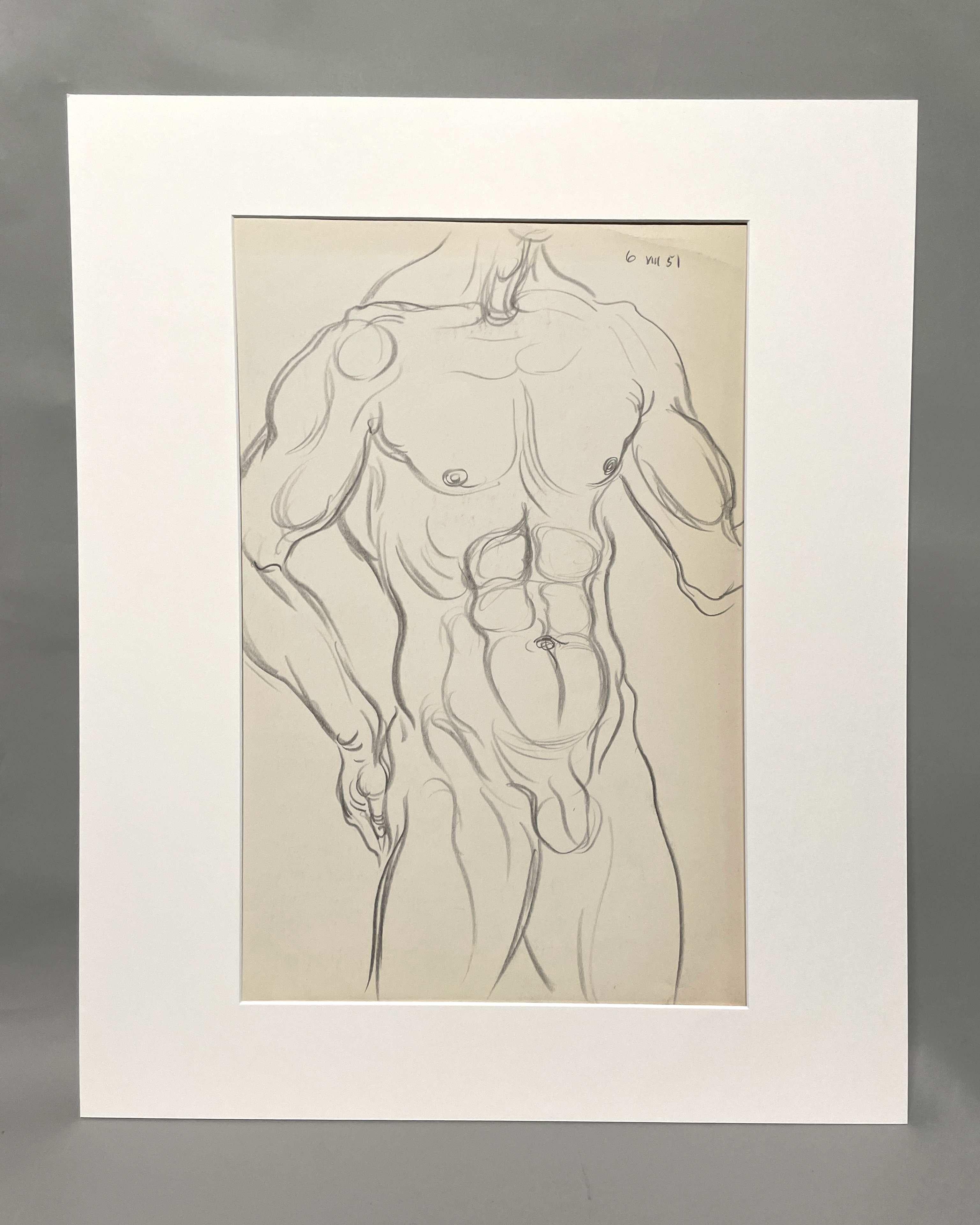 Figure Study (Standing Male- Torso) - Art by Harold Haydon