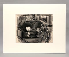 WPA Era, Industrial Scene Steel Mill by Chicago Modern Artist, Harold Haydon