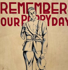American Veterans Remembrance Day Poster Study (National Poppy Day, Am. Legion)