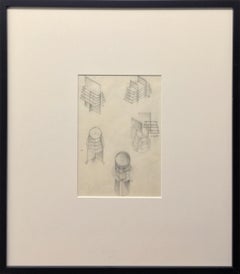 Graphite on Paper Architectural Study by artist Frances Poe
