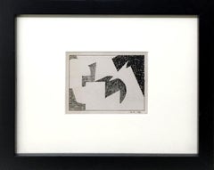 1948 Abstraction en noir et blanc de l'artiste Lois Field du Woman Institute of Design
