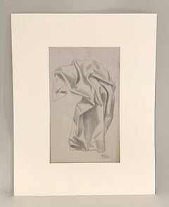 A Fine 1930s Modern Drawing of Classical Drapery by NY Artist, Jan Matulka