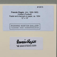 A ca. 1954, drawing of a Notre Dame Football Game by Artist Francis Chapin