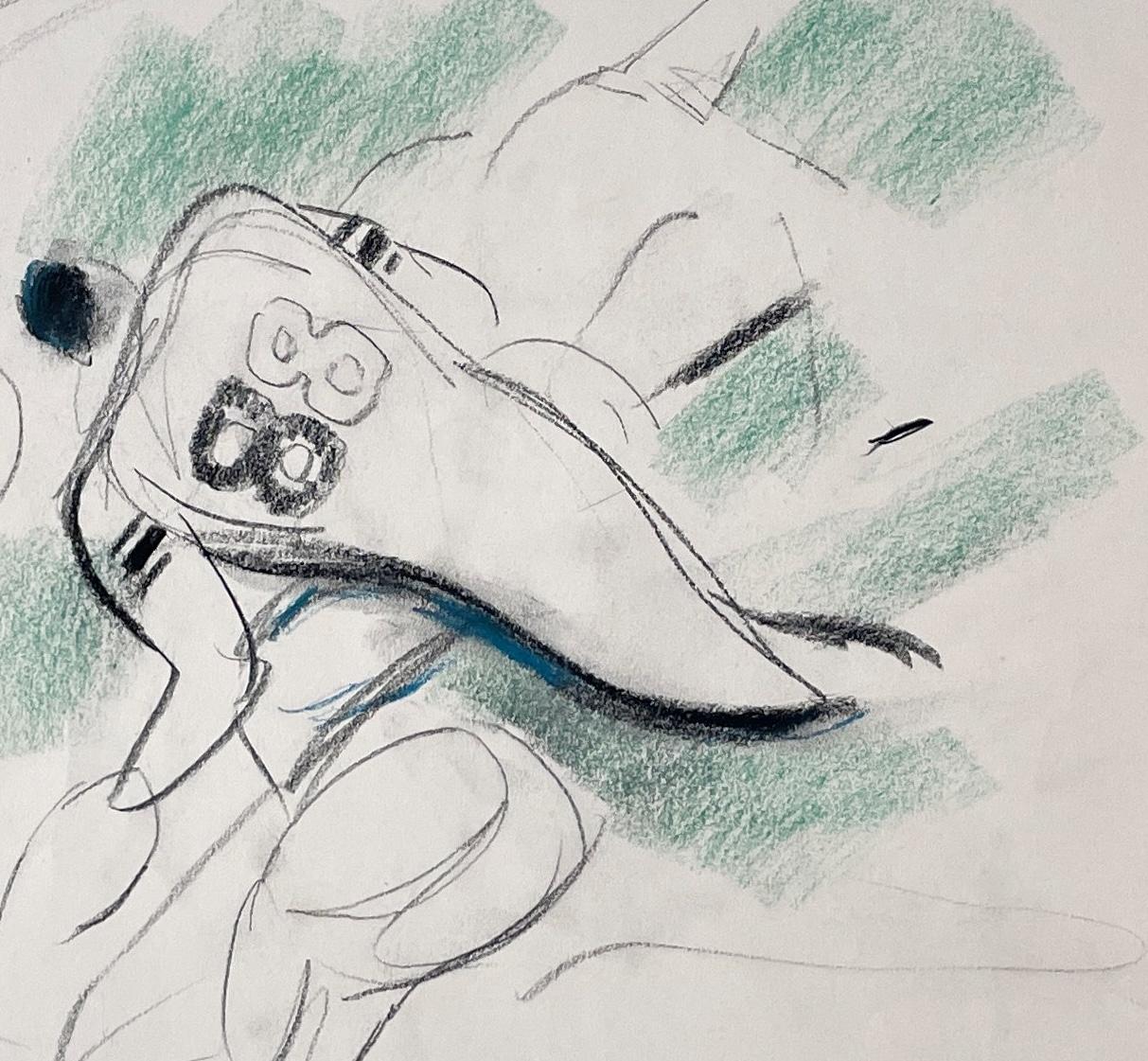 A ca. 1954, drawing of a Notre Dame Football Game by Artist Francis Chapin For Sale 3