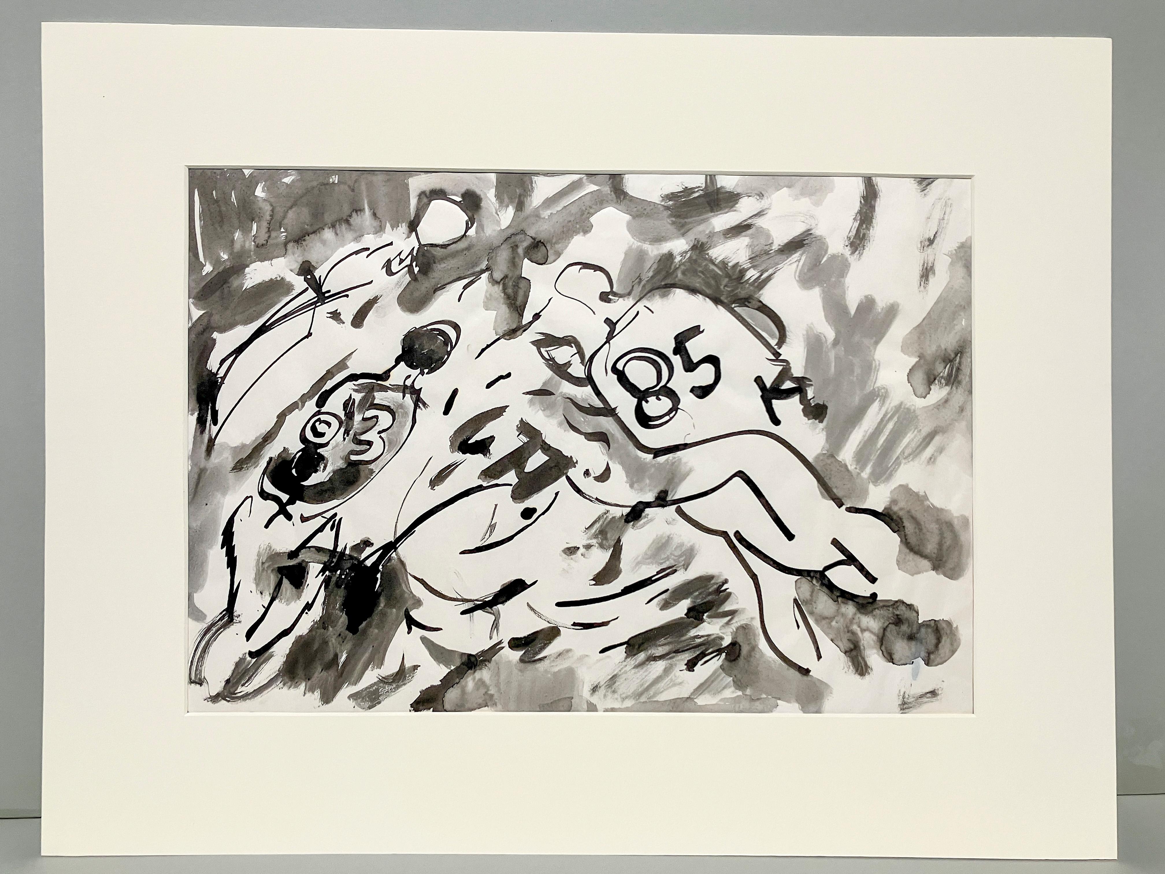 Watercolor on Paper Study of a Notre Dame Football Game by Artist Francis Chapin For Sale 3