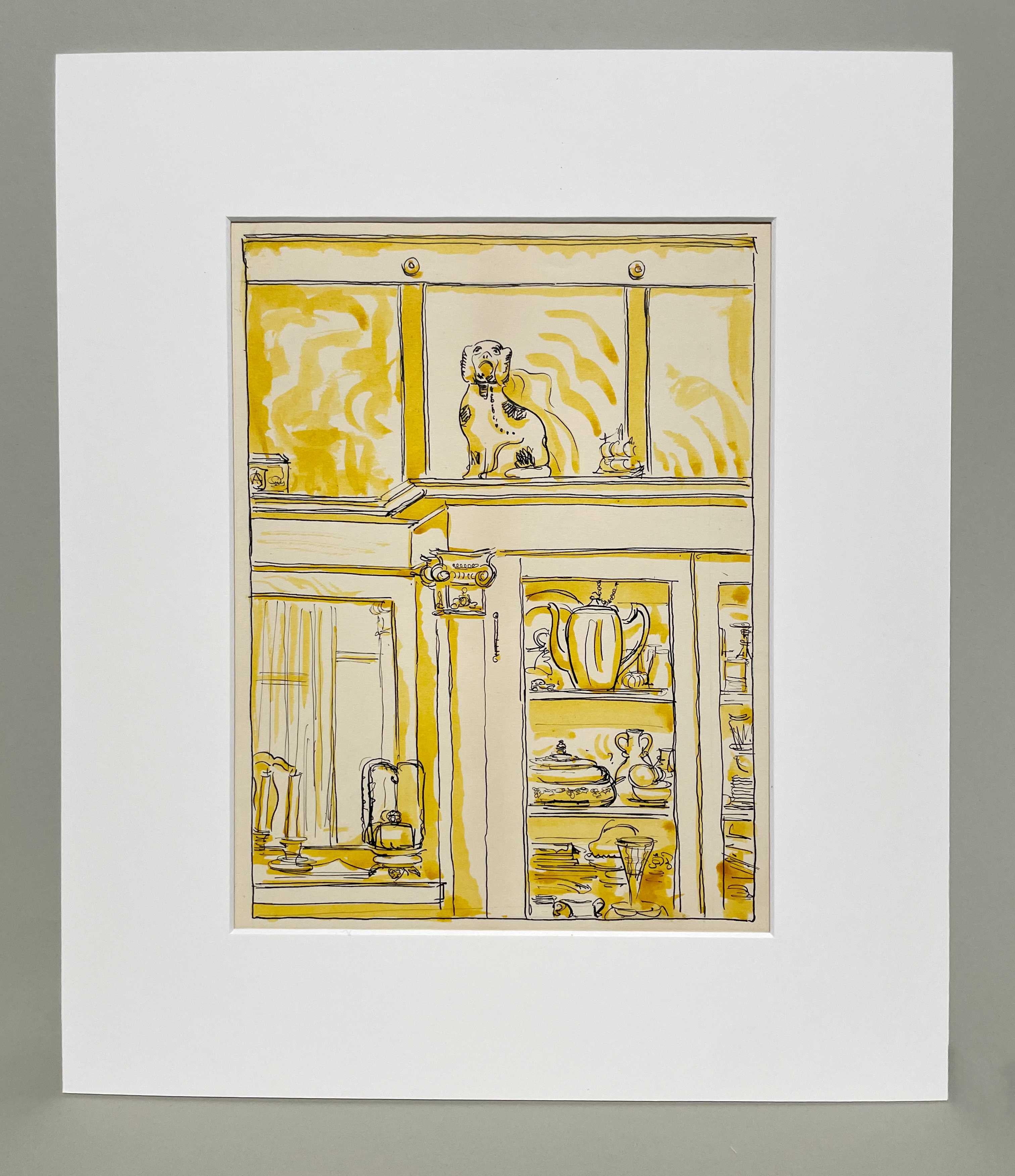 An Interior Scene, Study in Yellow by Artist Harold Haydon For Sale 3