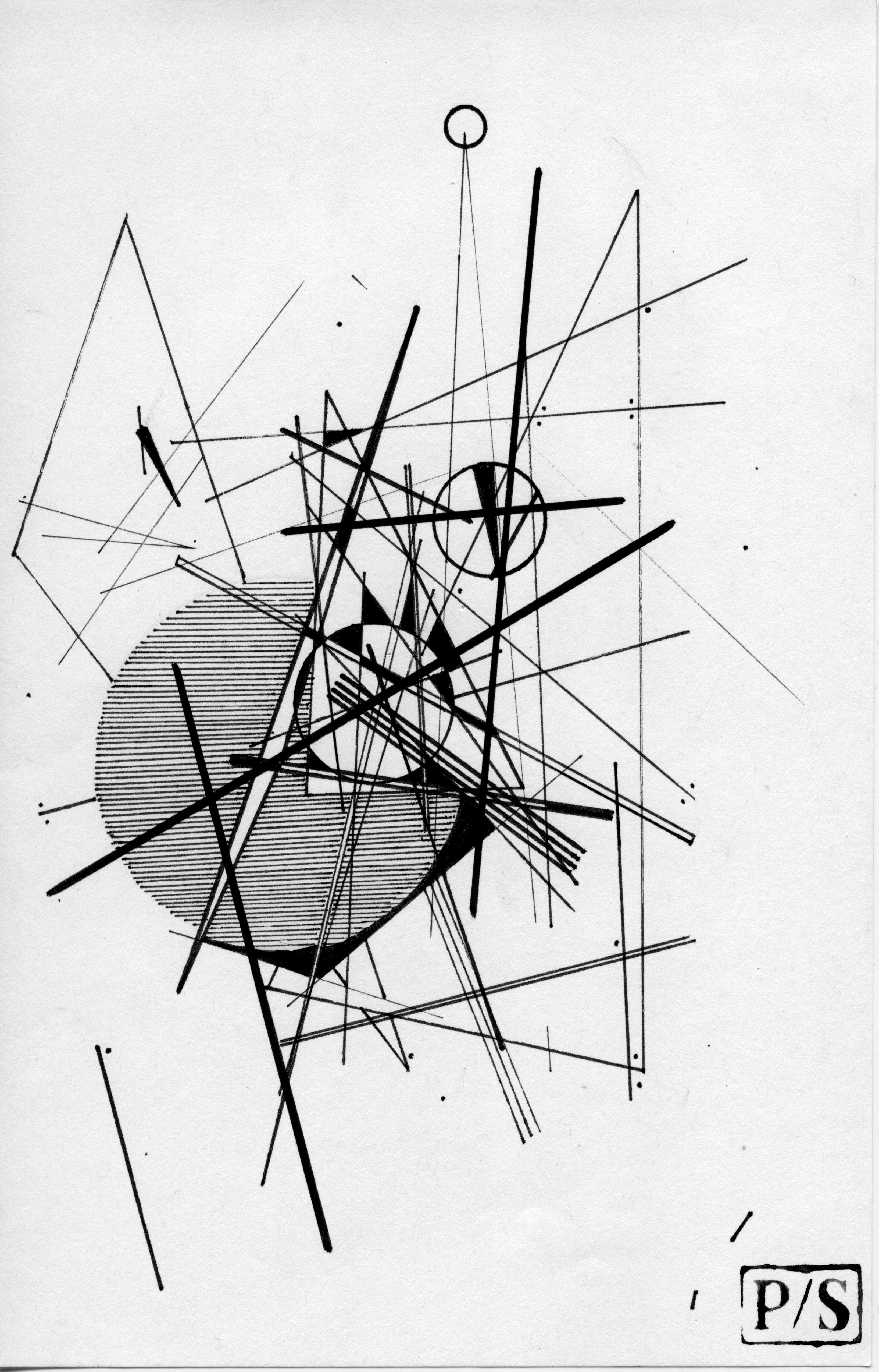 Bauhaus Inspired, Black & White Composition #15 by Artist Paarshav Shah