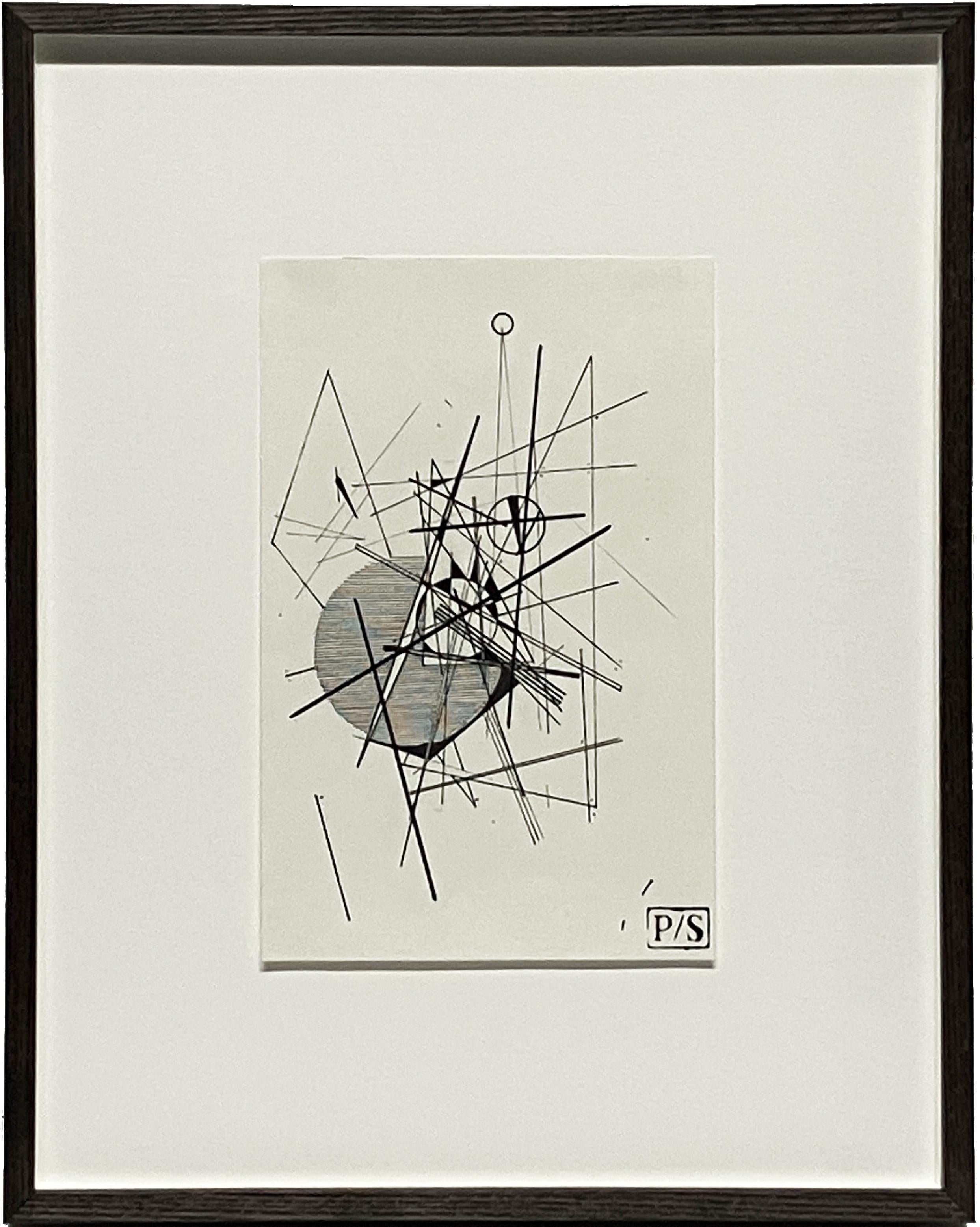 Composition en noir et blanc inspirée du Bauhaus #15 par l'Artistics Paarshav Shah en vente 1