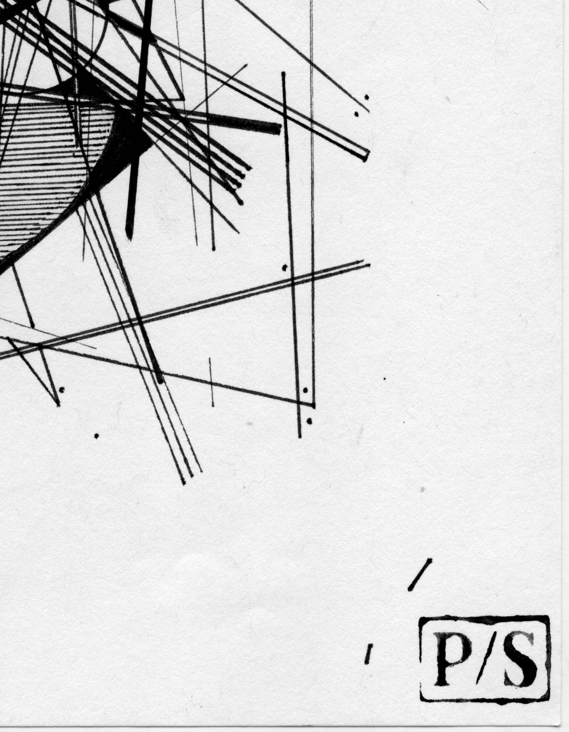 Composition en noir et blanc inspirée du Bauhaus #15 par l'Artistics Paarshav Shah en vente 2