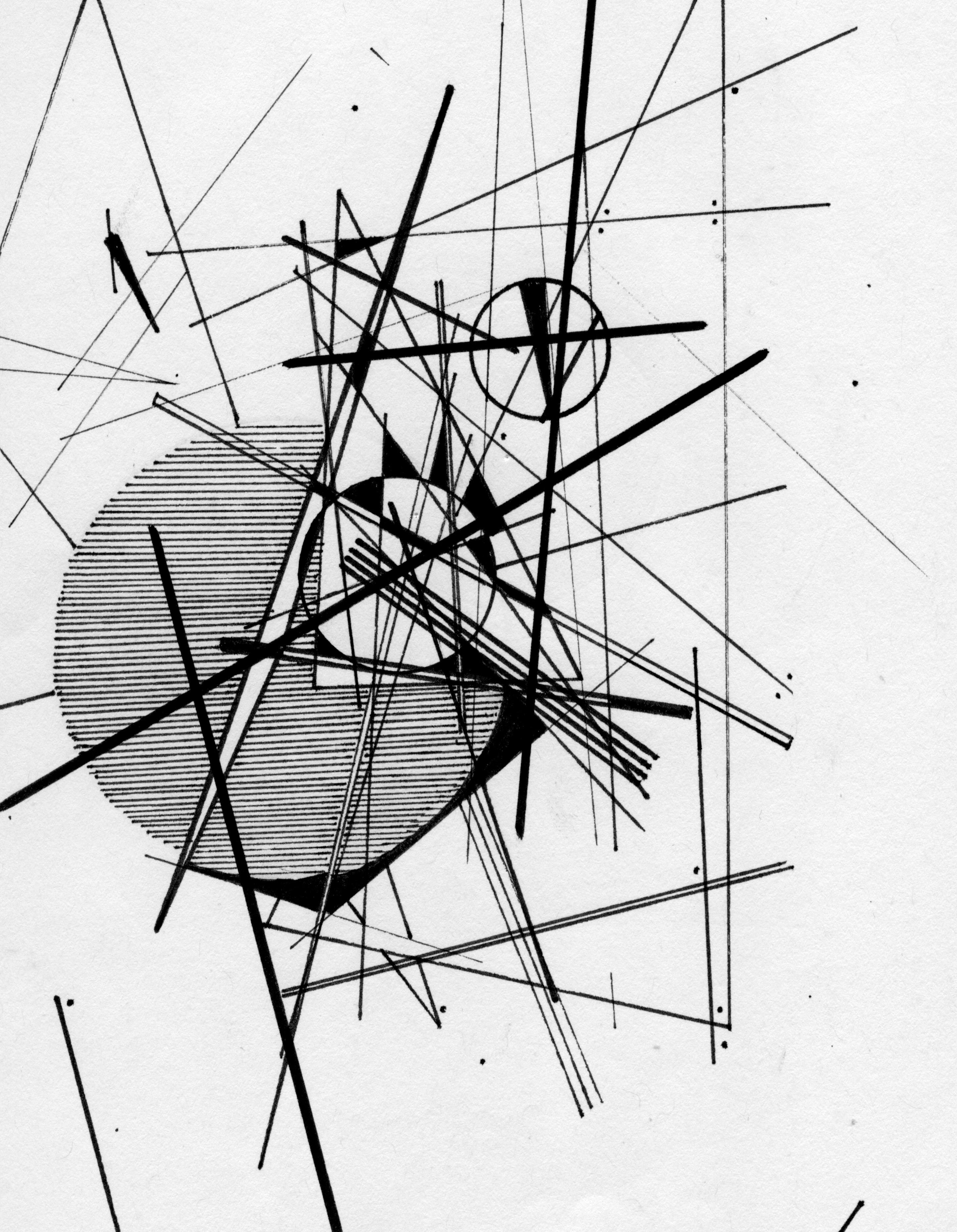 Composition en noir et blanc inspirée du Bauhaus #15 par l'Artistics Paarshav Shah en vente 3