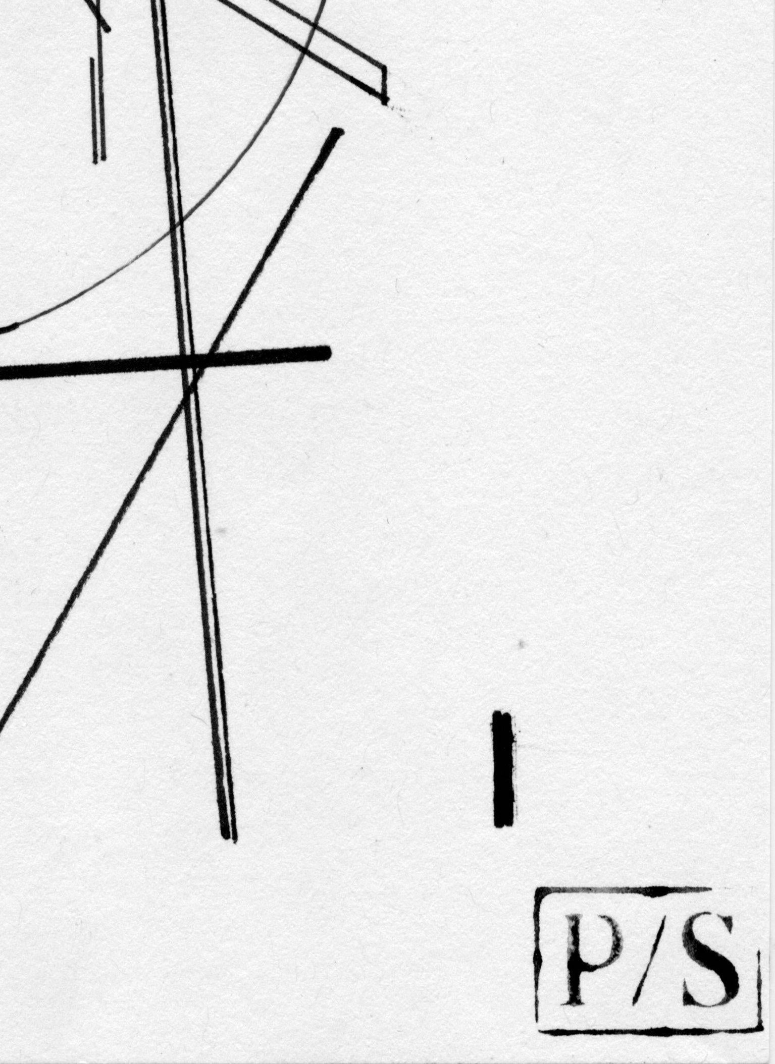 Composition no 17 en noir et blanc, inspirée du Bauhaus, par l'artiste Paarshav Shah en vente 2