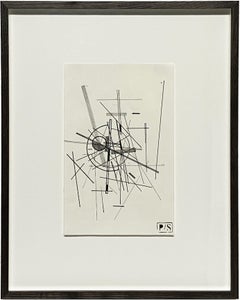 Bauhaus Inspired Black & White Drawing "Composition #36" by Artist Paarshav Shah