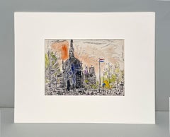 An 1950's Modernist Watercolor of Amsterdam by Francis Chapin