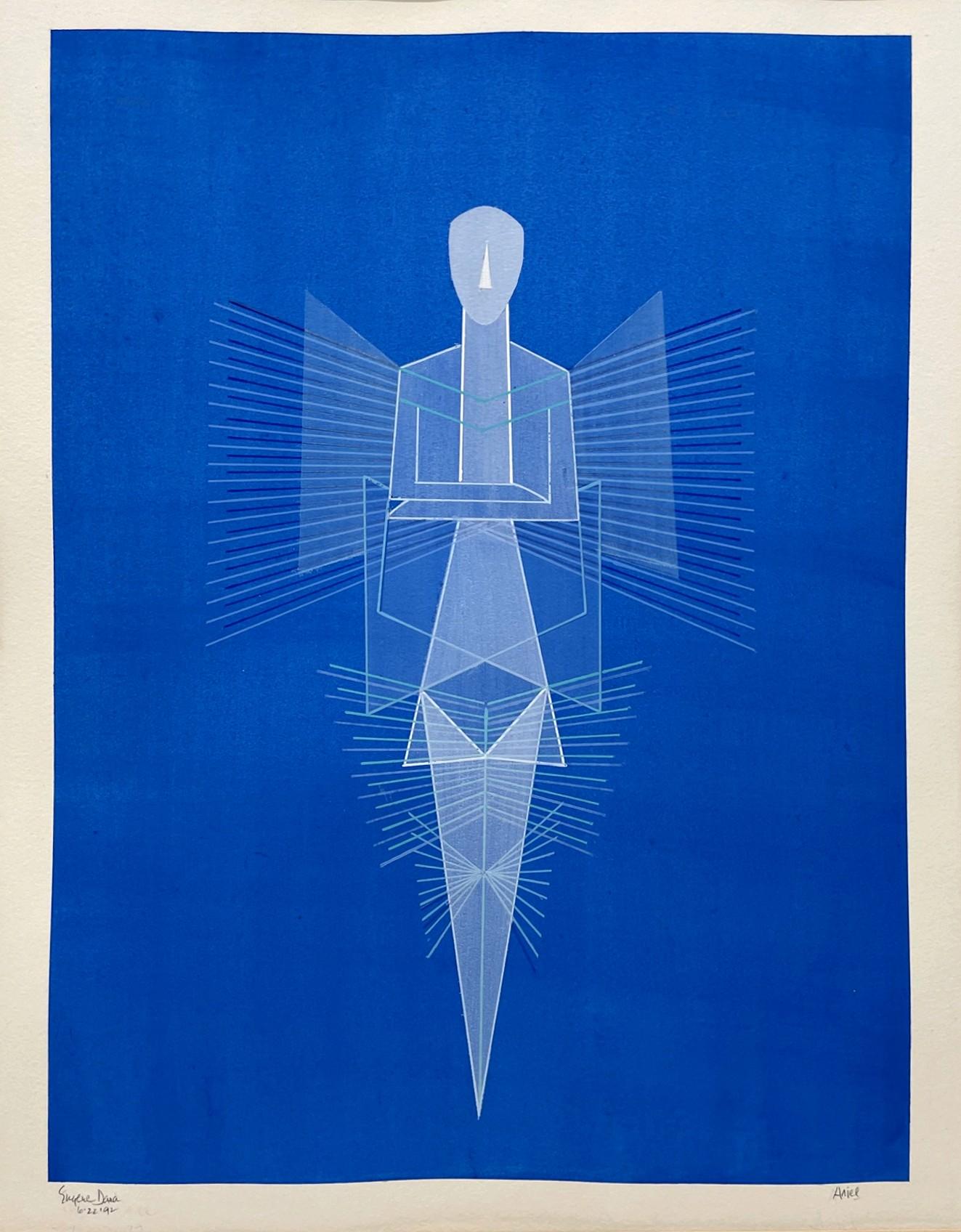 Geometrisches Aquarell mit einer Szene aus Shakespeare von ID-Künstler Eugene Dana im Angebot 1