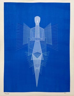 Geometric Watercolor Depicting a Scene from Shakespeare by ID Artist Eugene Dana