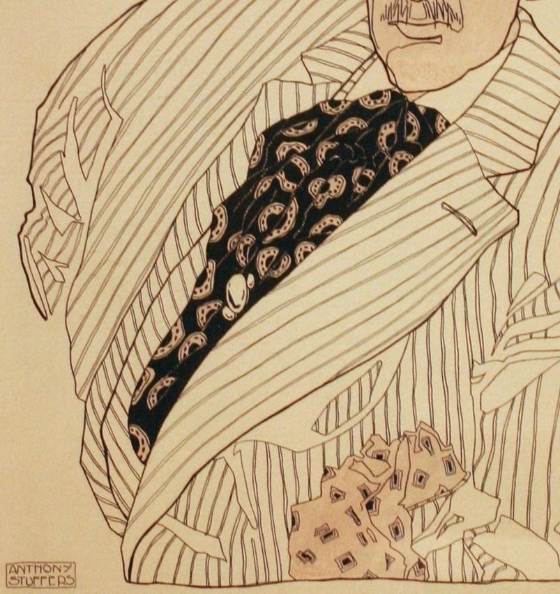 A Ca. 1915 Porträt eines Gentleman des Künstlers Anthony Stuffers im Angebot 2