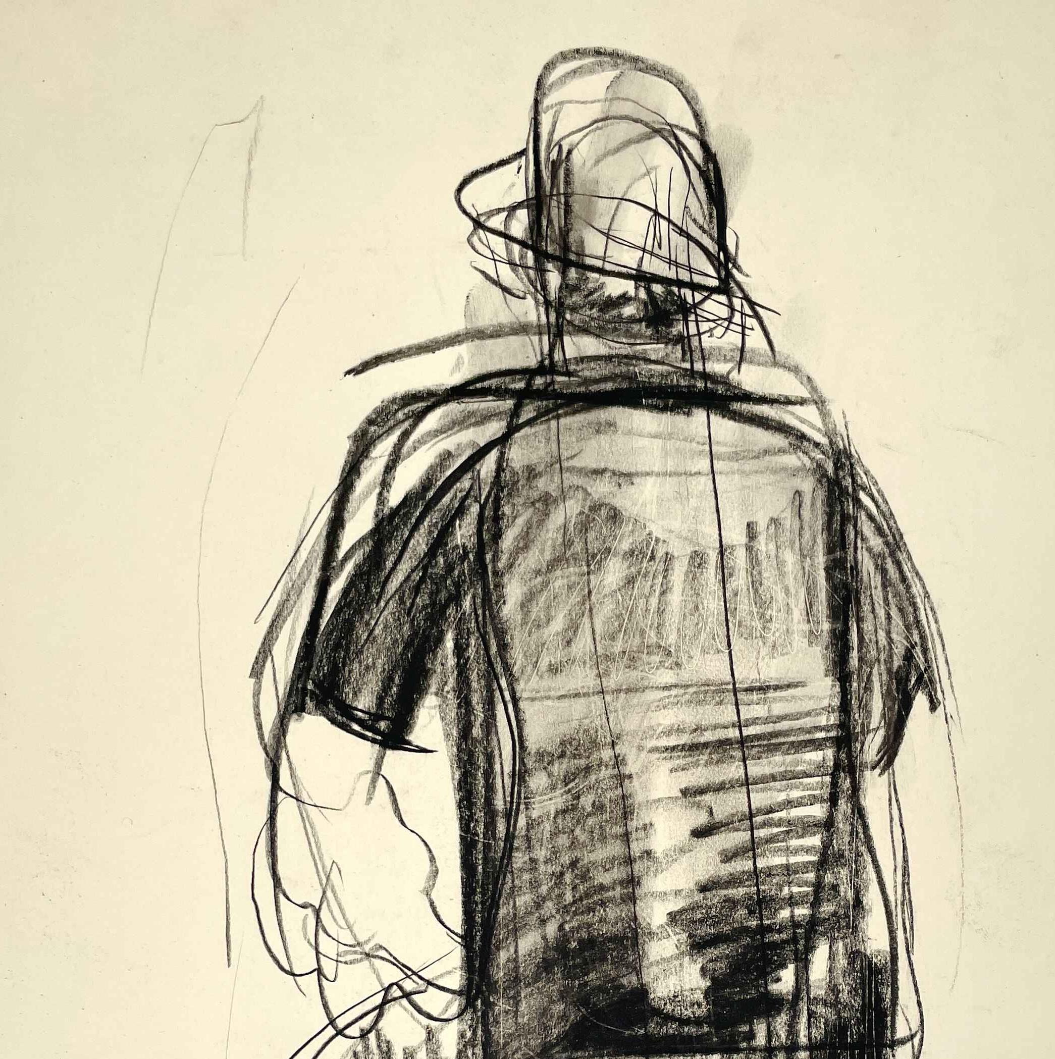 Dibujo de los años 30 de una mujer sentada en un mostrador de comida, por Francis Chapin en venta 1