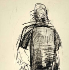 Disegno degli anni '30 di una donna seduta al banco del pranzo di Francis Chapin