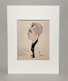Une caricature irlandaise du politique Alexander Green de 1928 par l'artiste Isa M. Macnie