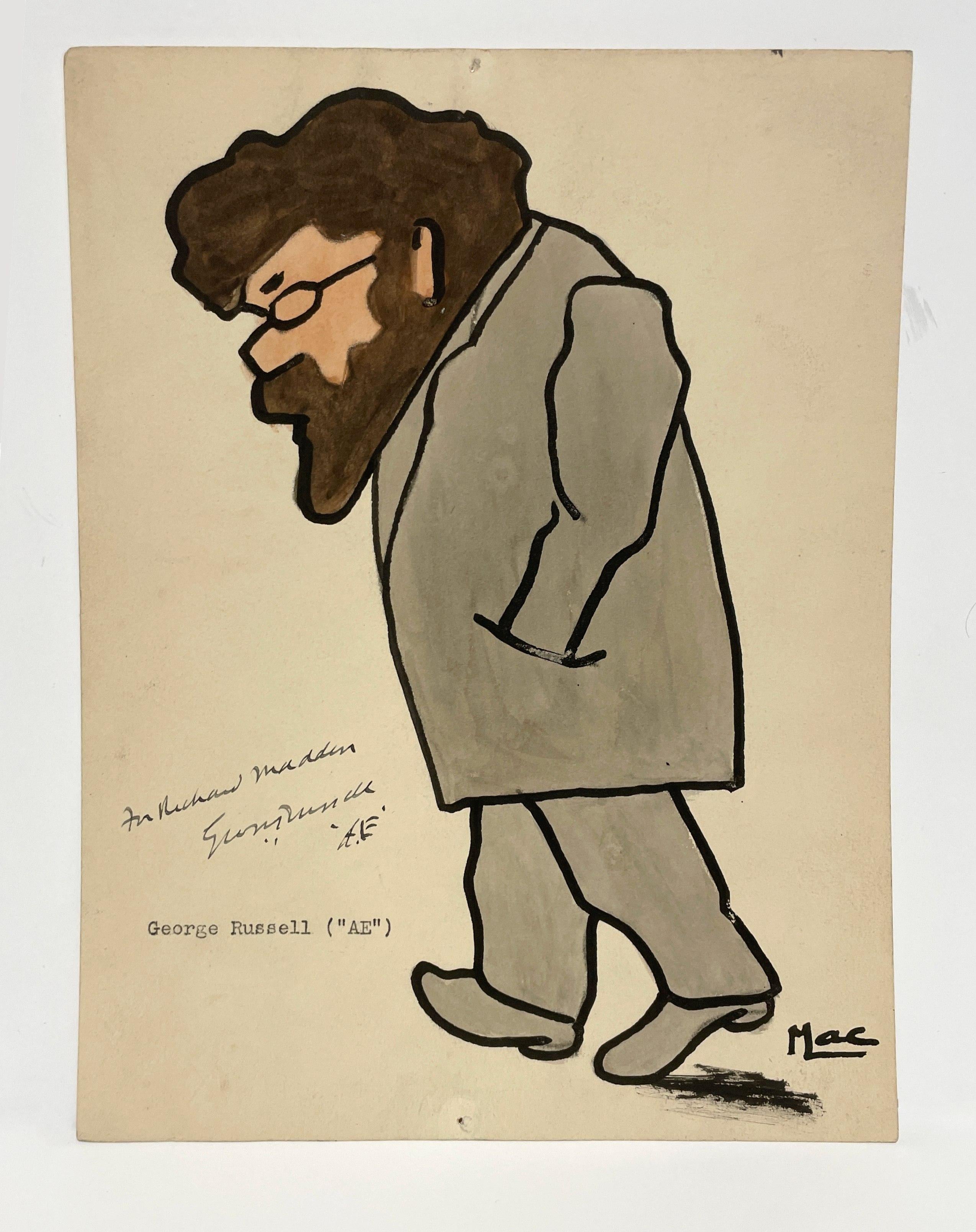 A ca. 1920s Caricature of Irish Politician Alexander Green - Art by Isa M. Macnie