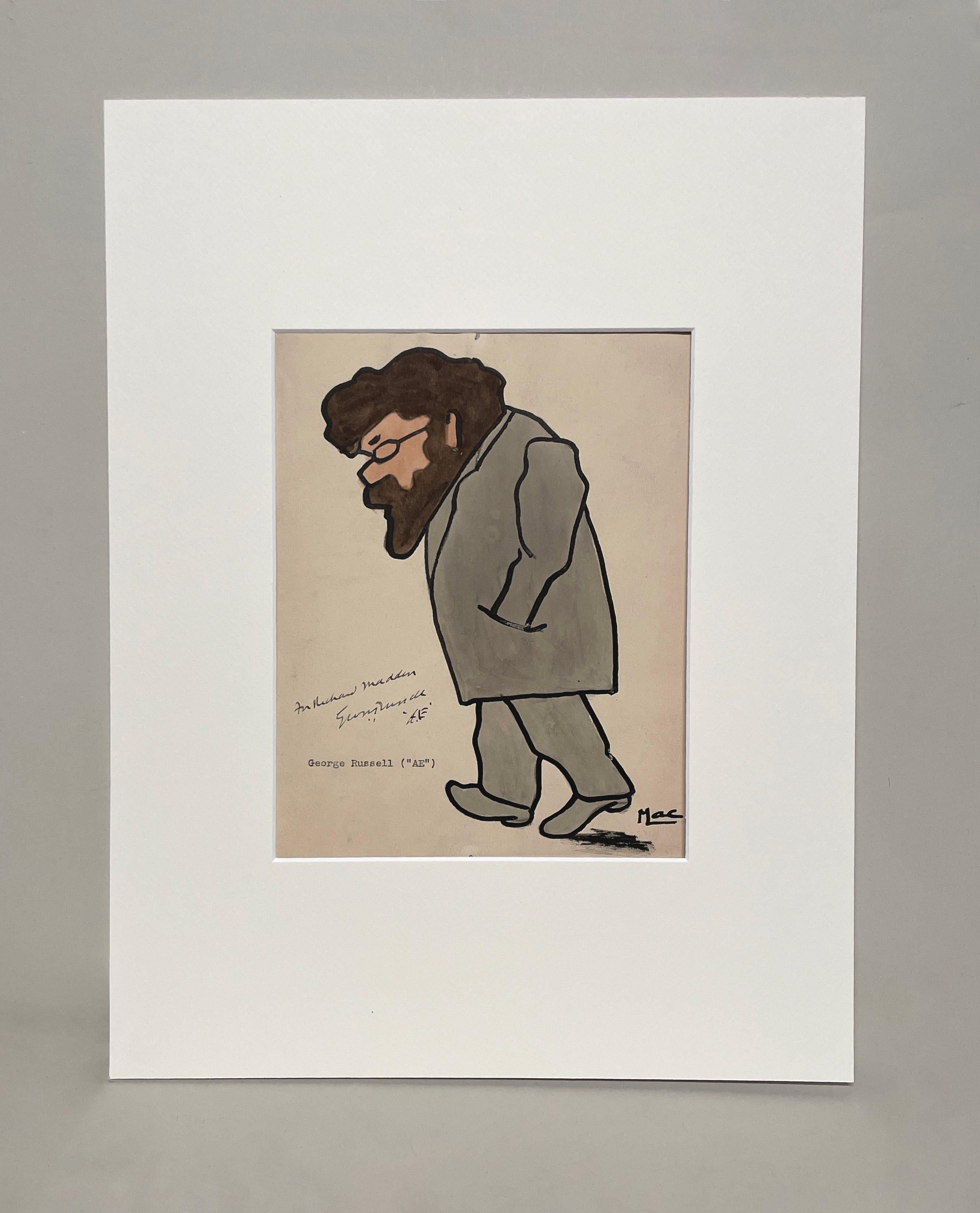 A ca. 1920s Caricature of Irish Politician Alexander Green For Sale 1