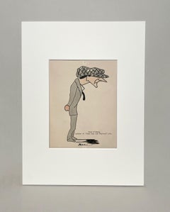 A Lively 1920s Caricature by Irish Artist Isa M. Macnie of Author Sean O’Casey